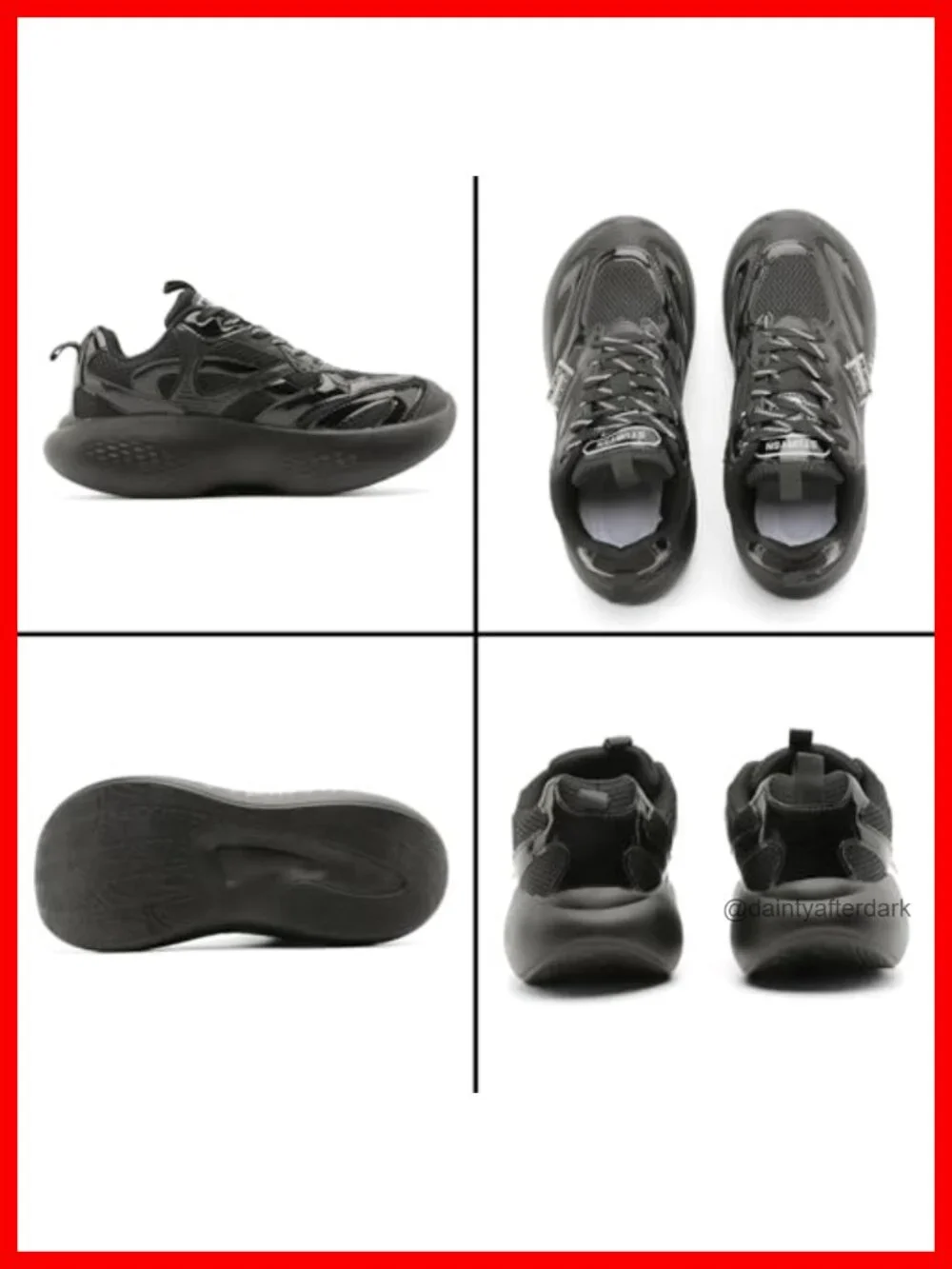 Chunky Platform Sneakers 2.3 Inch Height Incre Lace-Up Breathable Mesh Unisex